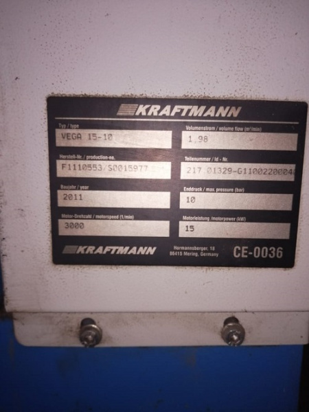 Обслуживание и диагностика винтового компрессора Kraftmann в Оренбурге